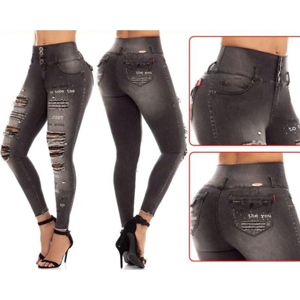 LUJURIA JEANS Colombianos PUSH UP Colombian Jeans BUTT LIFT Ref 707377